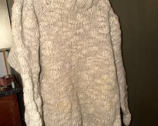 $225, Celine Handmade Chunky Knit Alpaca Sweater