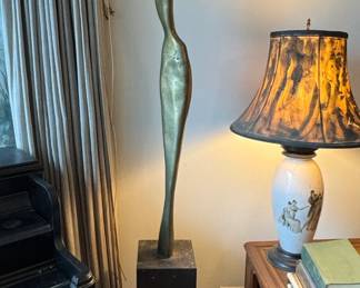 $2500, Vittore Bocchetta, Cast Bronze Abstract Biomorphic Sculpture on Stone Plinth