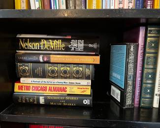 Mixed Paper and Hardcover Book Lot with Decorative Lotus Sutra