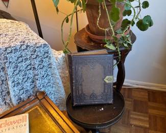 Blind-Stamped Leather Photograph Album with Metal Clasp
