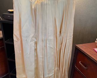 Cream Silk Custom Pinch Pleat Drapery Panel