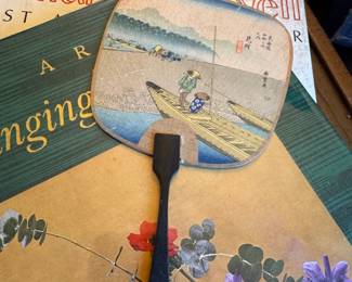 $15, Utagawa Hiroshige Woodblock Print Uchiwa Fan — Mitsuke Station
