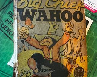 $40, Big Chief Wahoo and the Great Gusto Whitman Publishing Comic Strip Book Allen Saunders Elmer Woggon Racine Wisconsin