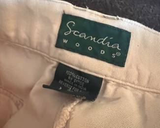 Scandia Woods Beige Cotton Twill Casual Pants