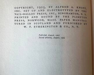 $50, Firecrackers Carl Van Vechten 1925 Alfred A Knopf Hardcover Novel Second Printing