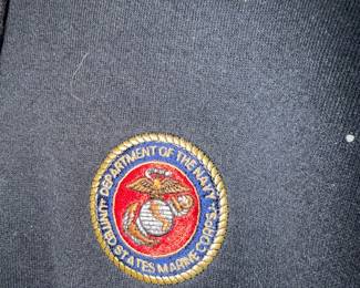 Bullion Wire Embroidered USMC Blazer Crest Patch