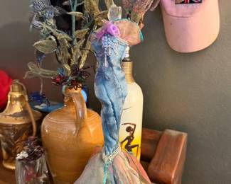 Miniature Wire and Fabric Mannequin Dress Form Tabletop Display