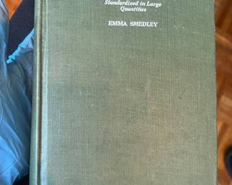 Green Cloth Hardcover Institutional Cookbook by Emma Smedley