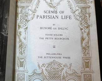 $75 (set 3), Honoré de Balzac Scenes of Parisian Life Volumes 10,11, 6 George Barrie’s Sons Illustrated Set 