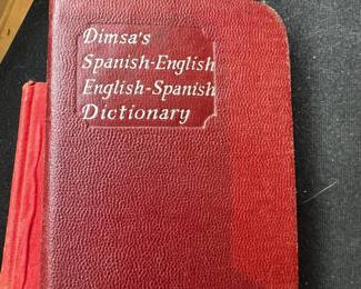 Red Leatherette Dimsa's Spanish-English Dictionary