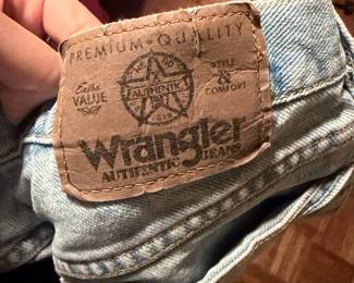 $25, Wrangler Authentic Jeans Light Wash Denim Pants Straight Leg Classic Fit Blue Jeans