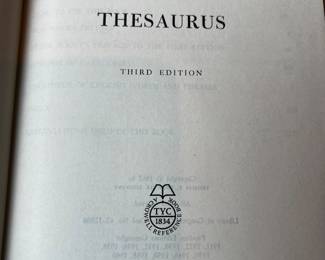 $20, Roget’s International Thesaurus Third Edition 1962 Hardcover Reference Book