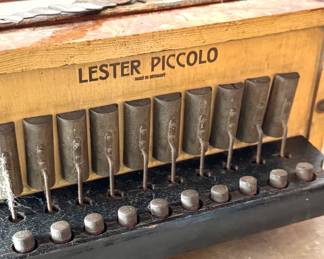 $150, Lester Piccolo Mini Accordion Squeezebox Made in Germany Small Reed Instrument Decorative Collectible