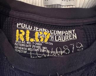 Polo Jeans Co. Ralph Lauren RL67 Military Field Issue Thermal Shirt