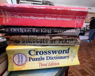Stack of 4 Paperback Books Including Dictionaries and Classics