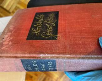 Red Cloth Hardcover Book — The World's Great Letters, 1940