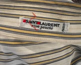$225, Saint Laurent Rive Gauche Striped Blouse