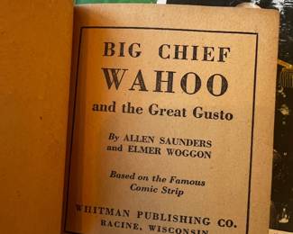 $40, Big Chief Wahoo and the Great Gusto Whitman Publishing Comic Strip Book Allen Saunders Elmer Woggon Racine Wisconsin