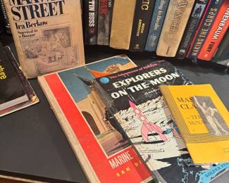 Mixed Book Lot — Hergé's Tintin, Military History & MCRD San Diego Yearbook