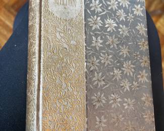 John Milton Poetical Works with Gilt Spine and Floral Pattern Boards