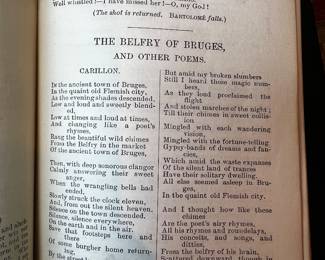Longfellow's Poems - The Spanish Student Printed ExcerptHenry Wadsworth Longfellow — The Belfry of Bruges Book Page