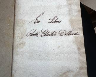 Ink on Paper Ex Libris Book Endpaper — Rev. Patrick Dollard