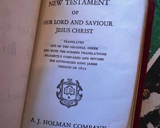 A.J. Holman Co. King James Version New Testament Book