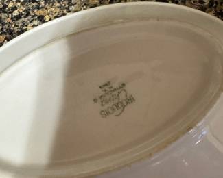 Iroquois China Syracuse NY White Ceramic Oval Serving Piece