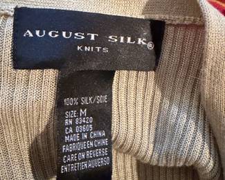$20, August Silk Knit — Size Medium, Beige