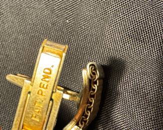 Gold-Tone Basketweave and Silver-Tone Bar Toggle Cufflinks