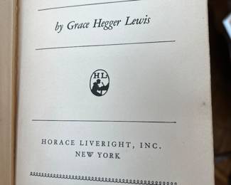 $25, Half a Loaf Grace Hegger Lewis 1931 Horace Liveright Hardcover Book