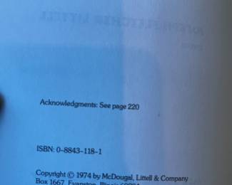 1974 McDougal, Littell & Company Textbook Copyright Page with ISBN Misprint