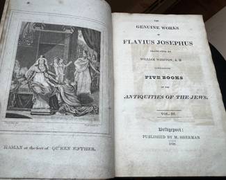Paper Bound Book — 1828 Flavius Josephus Vol. III, Bridgeport