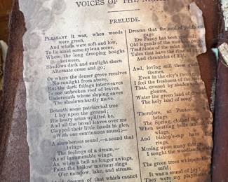 Longfellow Voices of the Night-Leather Bound Painted Rose Book
