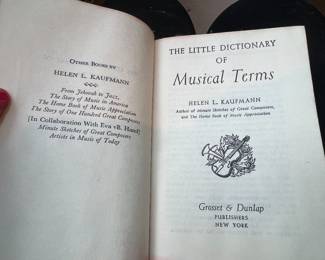 The Little Dictionary of Musical Terms by Helen L. Kaufmann, Grosset & Dunlap