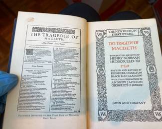 $25, The New Hudson Shakespeare Macbeth 1908 Ginn and Company Hardcover Book