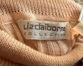 Liz Claiborne Collection Peach Ribbed Knit Top