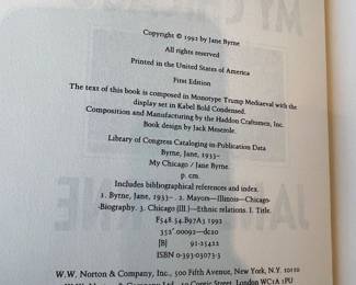My Chicago by Jane Byrne Hardcover Book
