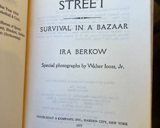 Maxwell Street: Survival in a Bazaar Hardcover Book by Ira Berkow 1977