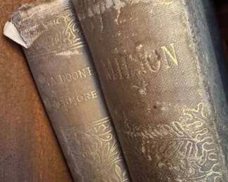 $60, T.Y. Crowell Gilt Decorated Cloth Bindings - Milton and Lorna Doone
