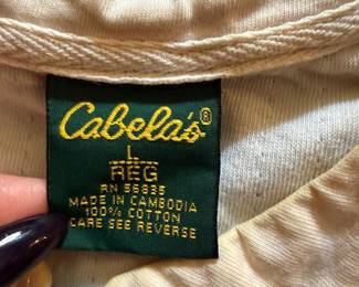 Cabela's Men's 100% Cotton Outdoor Apparel Size L