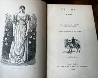 $60, Trilby George Du Maurier 1894 Harper Brothers Illustrated Hardcover Book