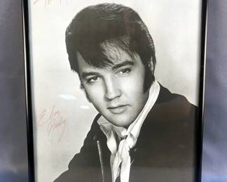 Elvis Presley Promotional Photo, With An Autograph Inscription 'To Mitch', Framed, Approx 14.5” x 11.5”