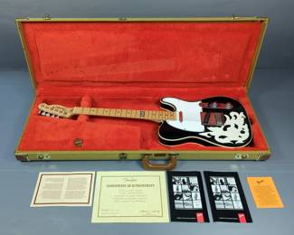 Fender Custom Shop Waylon Jennings Tribute Telecaster Electric Guitar, Replica Of The 1952 Design, SN: SN6944068, With Two Certificates Of Authenticity, Matching Leather Strap And Additional Strap, Owner's Manual, Instrument Cord, Extra Parts, In Fender Case