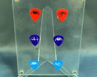 KISS Psycho-Circus Guitar Picks, Includes 2 Picks Each For Gene Simmons, Paul Stanley, And Ace Frehley, In Acrylic Screw Down Case 