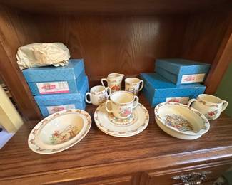 Bunnykins dishes.
