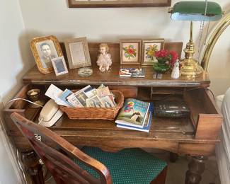 Antique piano desk.