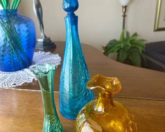 Blenko and other crackle glass.