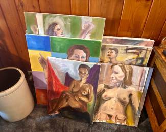 Nudes, oil on canvas.