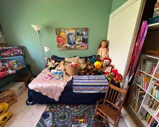Kids room filled with vintage toys.